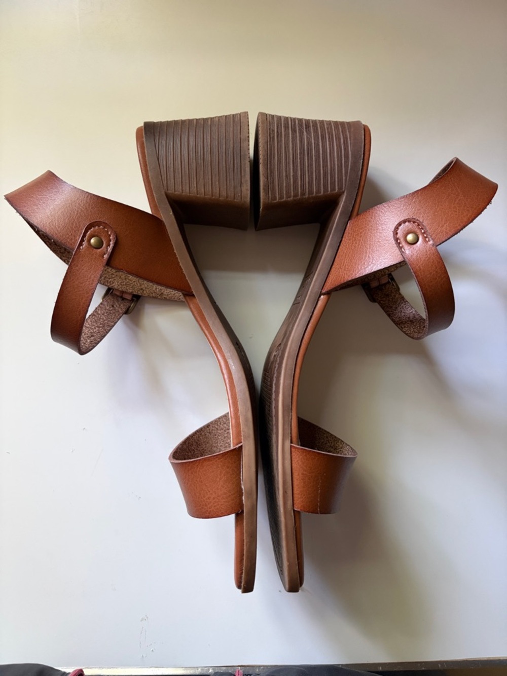 Brown Block Heel Strappy Sandals by Rock & Candy by ZiGi - Picture 4 of 8